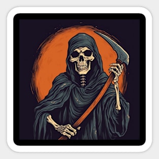 Grim reaper holding a scythe Sticker